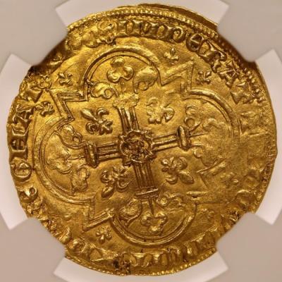 フランス　1350-64年　ムートンドール金貨　NGC　MS63　UNC Jean le Bon