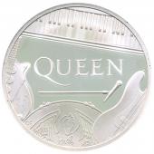 イギリス 2020年　1ポンド 1/2オンス プルーフ純銀貨　エリザベス2世　2020年音楽の伝説シリーズ　クイーン　QUEEN　アクリル共箱・保証書付き　FDC　しまうも飾るもよし
