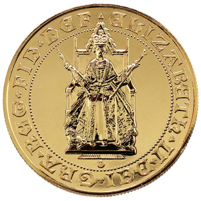 イギリス 1989年 5ポンド 金貨 エリザベス2世 ソブリン金貨500周年記念 FDC 保証書 共箱付【アンティークコイン・金貨・銀貨の販売