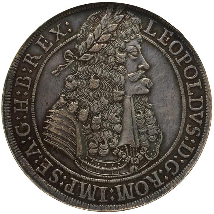 オーストリア 1695年 レオポルド1世 ターラー銀貨 ハプスブルク NGC 