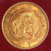 日本 明治4年(1871)　旧10円金貨　財務省放出スラブケース　JDNA鑑定　美品B有輪