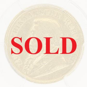 南アフリカ　1894年　1ポンド　金貨　クルーガー　PCGS　AU50