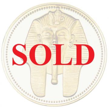 エジプト　1986年銘　100ポンド金貨　プルーフ　ツタンカーメン　限定発行7500枚　FDC完全未使用