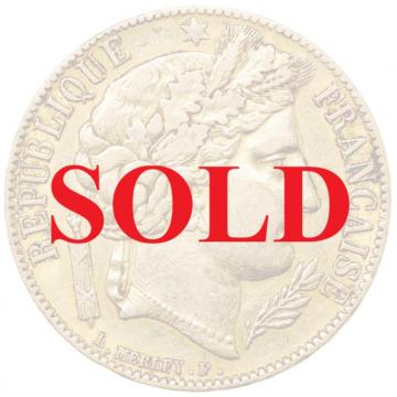 フランス　1851A　セレス女神　Ceres　20フラン　金貨　パリミント　美品