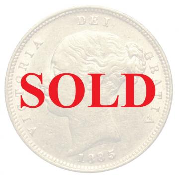 イギリス　1885年銘　ハーフソブリン金貨　ヴィクトリア　ビクトリア　Victoria ヤングヘッド　EF-　極美品-