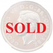 イギリス1937年銘ジョージ6世  プルーフ クラウン銀貨 NGC　PF67