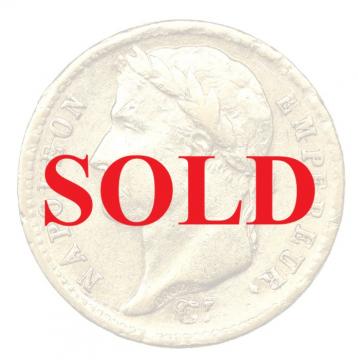 フランス　1813年A　20フラン　金貨　ナポレオン・ボナパルト　有冠 パリミント