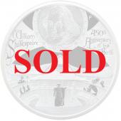 ツバル　2014年P 5ツバルドル 5オンス シェイクスピア生誕450周年記念純銀貨 エリザベス2世　プルーフ　パースミント　NGC　PF69ULTRA CAMEO