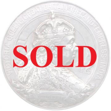 イギリス　1887年　ビクトリア　ヴィクトリア　Victoria　銀メダル　ジュビリーヘッド　戴冠50年記念 PCGS SP62