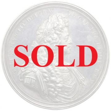 イギリス　1697年　ウィリアム3世　ブリタニア　レイスウェイク条約締結記念　大型銀メダル　PCGS　SP60　