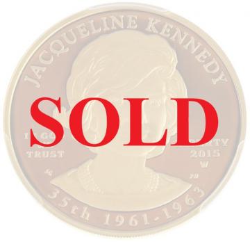 アメリカ　2015年銘W　10ドル　1/2オンス 純金貨ファーストスパウズシリーズ 　ジャクリーン・ケネディ　PCGS PR70DCAMパーフェクト鑑定