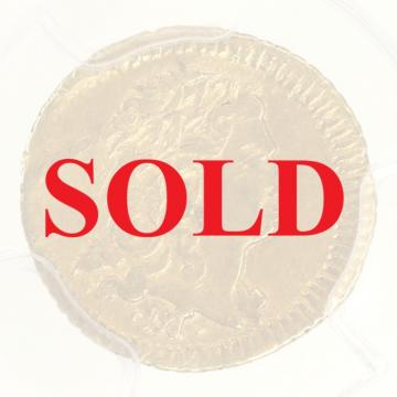 ブラジル　1734M　400レイス金貨　PCGS　Genuine AU鑑定