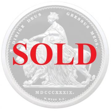 英国オルダニー 2019年銘　超重量1kg  100ポンド純銀貨エリザベス2世　ウナとライオン プルーフ　FDC完全未使用