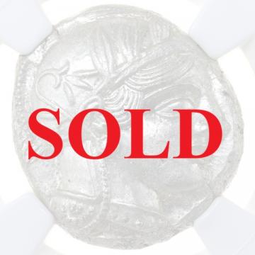 古代ギリシャ アッテカ アテネ テトラドラクマ銀貨 フクロウ BC440-404 NGC MS