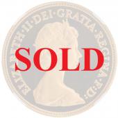 イギリス GREAT BRITAIN 1981年銘 5ポンド金貨 エリザベス女王ヤングバスト NGC PF69UC　発行5400枚レア