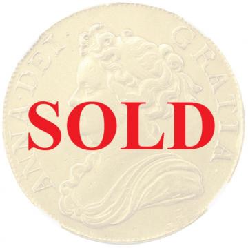 イギリス　1713年　5ギニー金貨　アン女王 NGC AU鑑定 DVODECIMO on edge