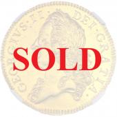 イギリス　1753年銘　5ギニー金貨　ジョージ2世　NGC鑑定 AU58　レア