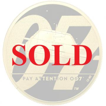 イギリス 2020年 2オンスプルーフ 200ポンド純金貨 エリザベス2世 007シリーズ第二弾”Pay Attention 007" 限定250枚 完全未使用