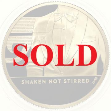 イギリス　2020年　200ポンド2オンスプルーフ 200ポンド純金貨　エリザベス2世　007シリーズ第三弾”Shaken, Not Stirred"　限定250枚　COA保証書BOX付