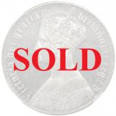 イギリス1847年ビクトリアヴィクトリア　ゴチックゴシッククラウン銀貨Undecimo on edge　NGC PF62Cameo