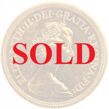 イギリス　1982年　ソブリン　金貨　エリザベス