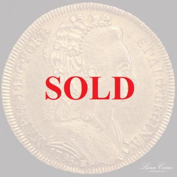 ブラジル　1798年R　6400レイス金貨　EF　状態良好人気の南米コイン