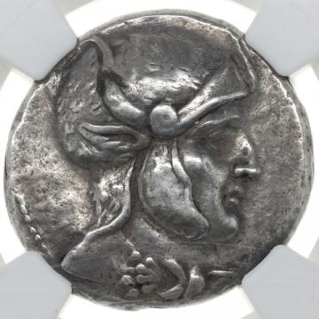 ギリシャ・セレウコス朝　BC312-281　セレウコス一世二カトール　テトラドラクマ銀貨　ニケ　NGC　VF　5/5　3/5