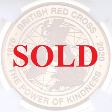 イギリス　2020年　5ポンド プルーフ金貨　エリザベス2世  英国赤十字150年記念　NGC　PF70ULTRA CAMEO 発行250枚　保証書・BOX付