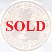 イギリス　2020年　5ポンド プルーフ金貨　エリザベス2世  英国赤十字150年記念　NGC　PF70ULTRA CAMEO 発行250枚　保証書・BOX付
