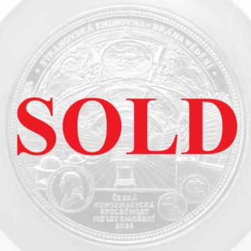 チェコ共和国　2024年　5オンス75mm大型純銀メダル　チェコ貨幣協会105周年記念　NGC PF70 Ultra Cameo　パーフェクト　レア