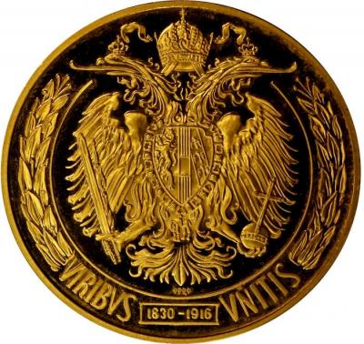 オーストリア　1916　フランツ・ヨーゼフ1世崩御記念　メダル　純金　ハプスブルク　神聖ローマ帝国