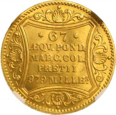 ドイツ　1872　ハンブルク　ダカット金貨　MS64　NGC