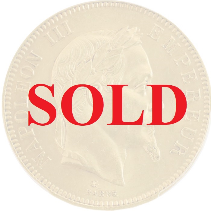フランス 1867A 100フラン大型金貨 ナポレオン三世 発行数限定4309枚 