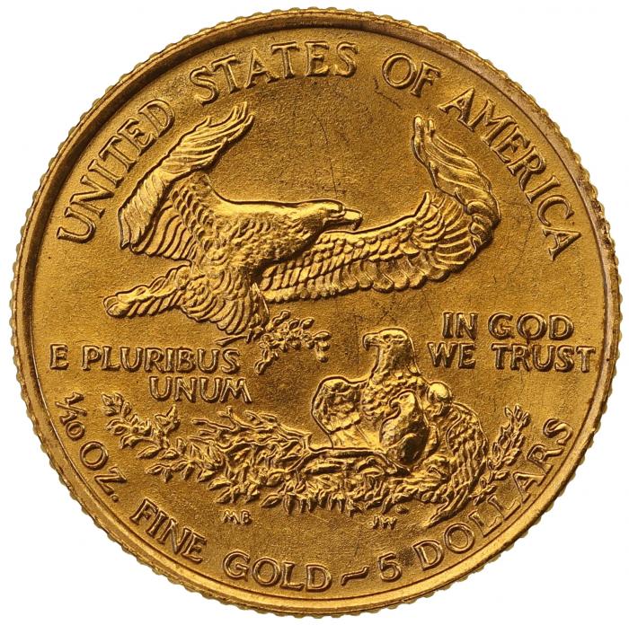 アメリカ 1988年 5ドル 1/10オンス リバティ イーグル 金貨 