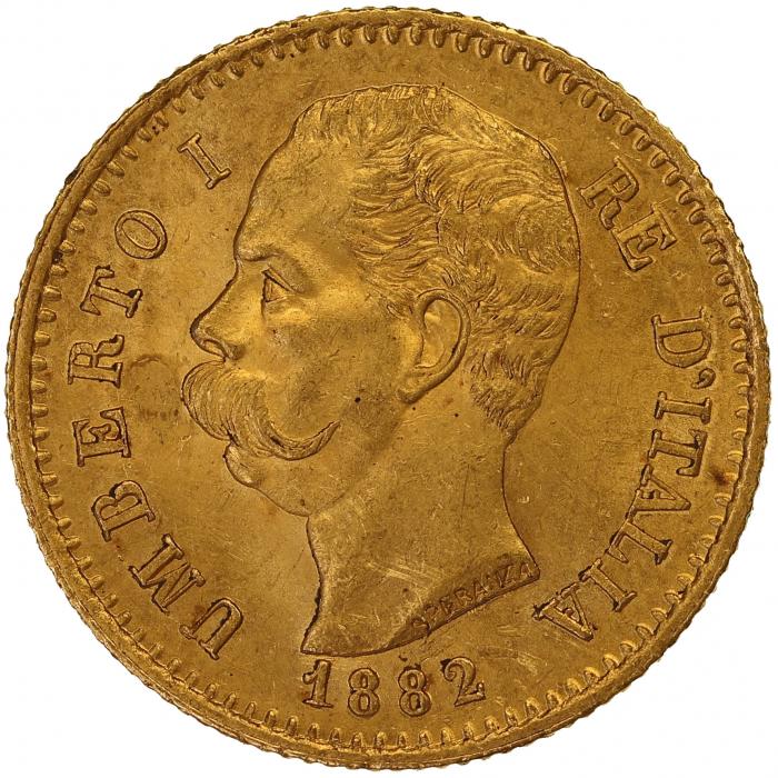イタリア 1882年R 20リレ ヴィットリオ金貨【アンティークコイン・金貨・銀貨の販売・買取 ルナコイン】
