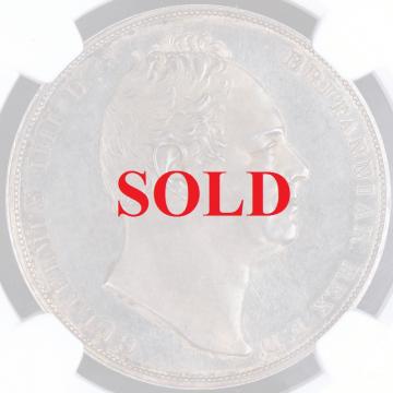 イギリス　1831年銘　プルーフクラウン銀貨　PF61CAMEO