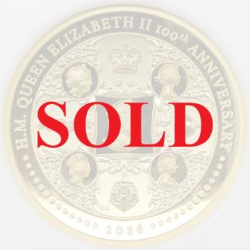 オーストラリア( イギリス連邦) 2026年P エリザベス2世 生誕100周年記念 200ドル 2oz 純金貨 発行100枚 NGC PF70UCAM