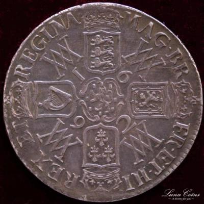 イギリス　ウィリアム3世　メアリー2世　1692年　　シルバークラウン銀貨