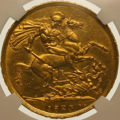 イギリス　1823年　2ポンド金貨プルーフ　ジョージ4 世 NGC AU58