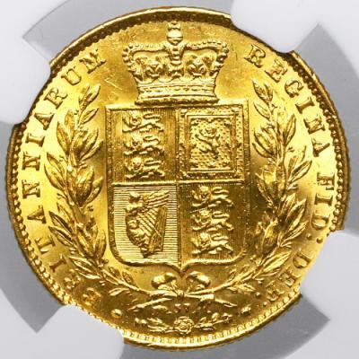 イギリス　グレートブリテン　1866年銘　ソブリン金貨　ビクトリアヴィクトリアヤングヘッド　NGC　MS63