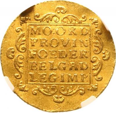 オランダ　1800年　1ダカット　金貨　貿易金　NGC　AU58