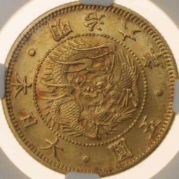 日本 明治6年(1873)　旧5円金貨　NGC　MS66　ハイグレード