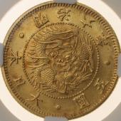 日本 明治6年(1873)　旧5円金貨　NGC　MS66　ハイグレード