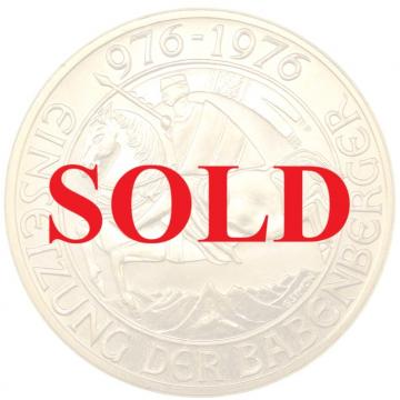 オーストリア　1976年銘　1000シリング金貨 バーベンベルク家1000年記念　BU完全未使用