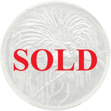 ドイツ領ニューギニア　1894年Aベルリン　1マルク　銀貨　極楽鳥コレクションPCGS　UNC未使用レア