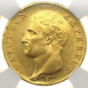 フランス 1806年A　40フラン 金貨　ナポレオン ・ボナパルト　NGC　UNC未使用　状態綺麗です