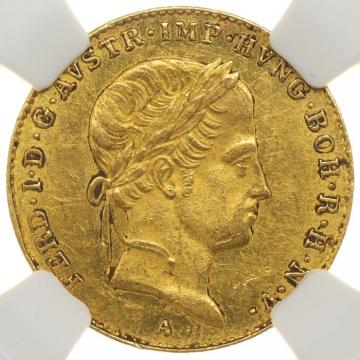 オーストリア=ハンガリー　1848年銘A　ダカット金貨　フェルディナンド1世