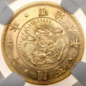 日本 明治6年(1873)　旧5円金貨　NGC　MS63　ハイグレード