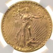 アメリカ 1928年　20ドル金貨　No Motto　セントゴーデンズ　リバティ　NGC　MS63