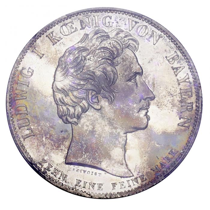 ドイツ バイエルン 1828年 ターラー銀貨 ルードヴィヒ1世 天使の 